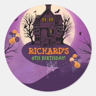 Sticker Rond Halloween Theme Anniversaire de enfant Party
