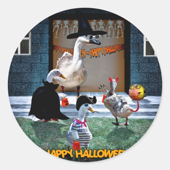 Sticker Rond Halloween Trick ou Traite Time! (Devant)