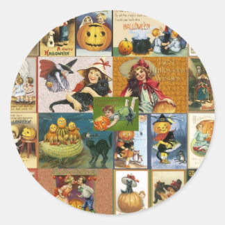 Sticker Rond Halloween vintage