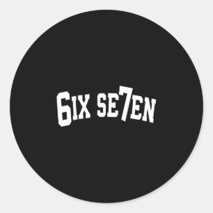 Sticker Rond Halloween Viral Internet Six Seven Mème 67 Sports