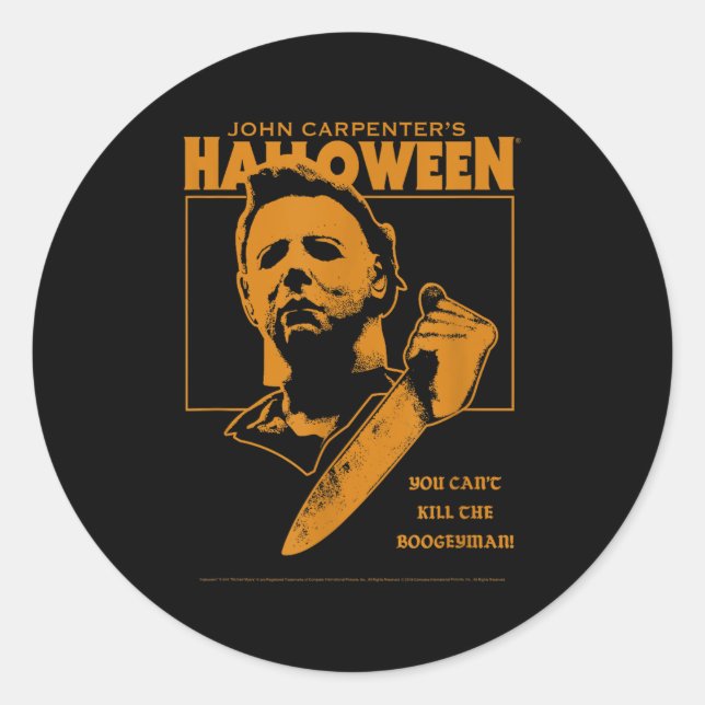 Sticker Rond Halloween vous ne pouvez pas tuer le Boogeyman ! (Devant)