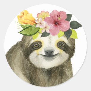 Sticker Rond Halo tropical  Soirée
