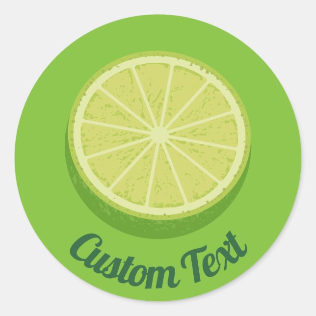 Sticker Rond Halte Lime (Devant)