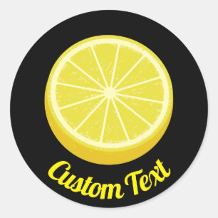 Sticker Rond Halve Lemon