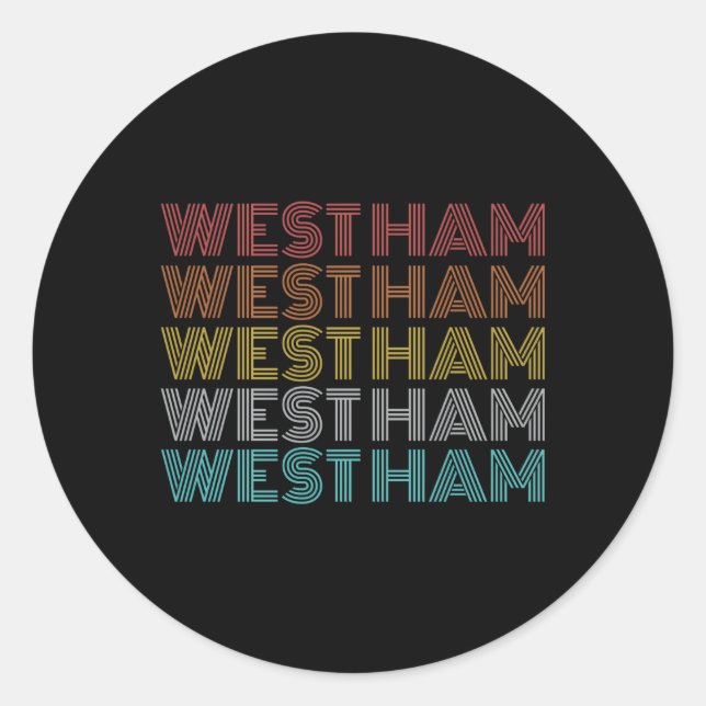 Sticker Rond Ham West (Devant)