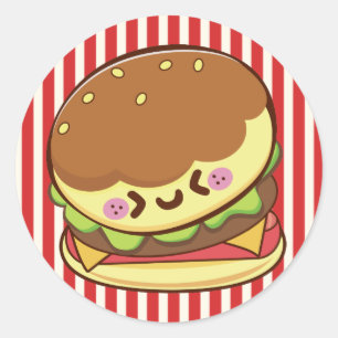 Sticker Rond Hamburger