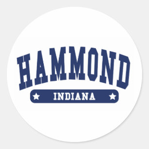 Sticker Rond Hammond Indiana College Style tee - shirt