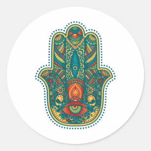 Sticker Rond Hamsa