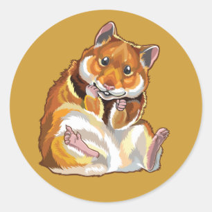 Sticker Rond hamster