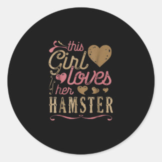 Sticker Rond Hamster Mignonne Pour Cette Fille Amateurs