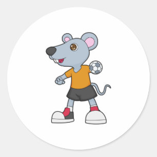 Sticker Rond Handball de souris