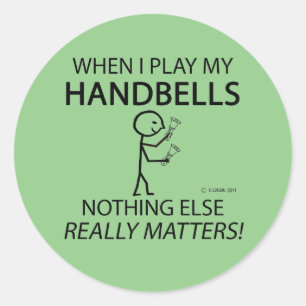 Sticker Rond Handbells Nothing Else Matters Classic Round Stick