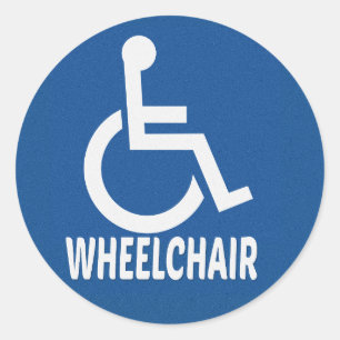 Sticker Rond Handicap Fauteuil roulant