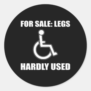 Sticker Rond Handicap Pour Humour En Fauteuil Roulant