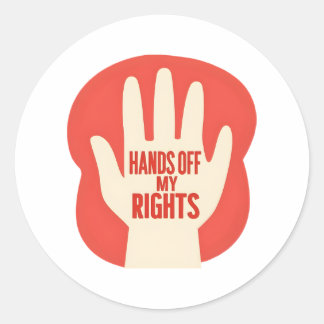 Sticker Rond Hands Off My Rights – Equality