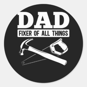 Sticker Rond Handyman Papa réparateur père