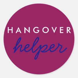 Sticker Rond Hangover Helper Mariage Bachelorette Favoriser Sti