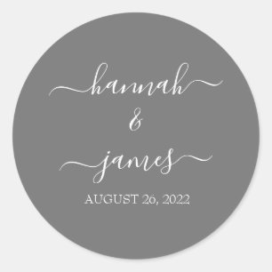 Sticker Rond Hannah Elégant Mariage Enveloppe Enveloppe Phoques