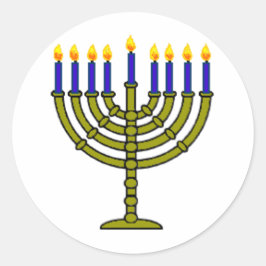 Sticker Rond Hanoukka/Chanukah