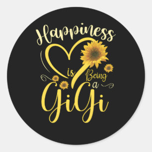 Sticker Rond Hapess Est D'Être Une Grand-Mère Gigi Fête Des Mèr