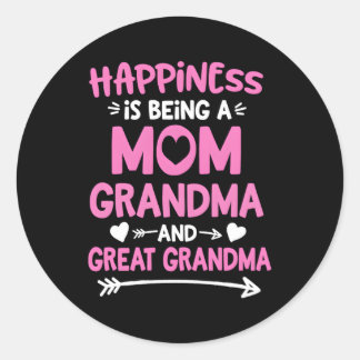 Sticker Rond Hapess Etre Maman Grand-Mère Et Grand-Mère