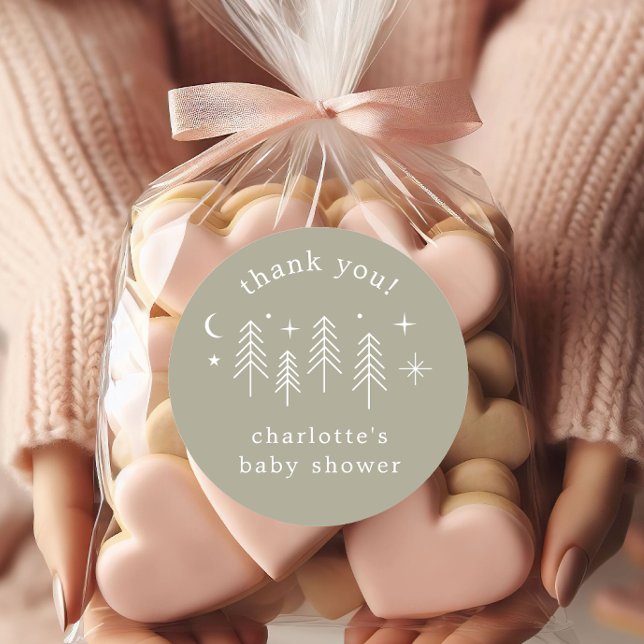 Sticker Rond Happy Camper Merci (Créateur téléchargé)