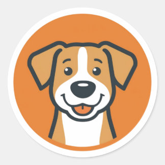 Sticker Rond Happy Canine Circle