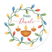 Happy Diwali Lights et Diyas Design