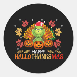 Sticker Rond happy hallo thanksmas
