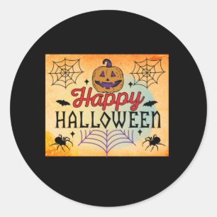 Sticker Rond happy halloween