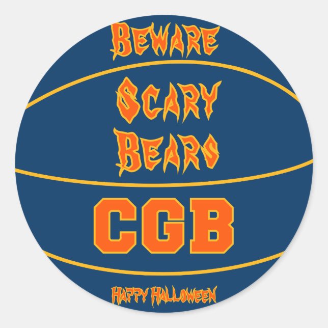 Sticker Rond Happy Halloween California Football Casque Logo (Devant)