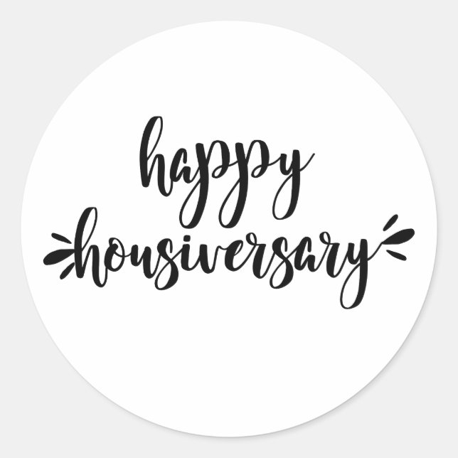 Sticker Rond Happy Happy Home Anniversaire immobilier (Devant)