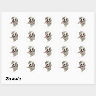 Sticker Rond Happy Little Pup 1.0