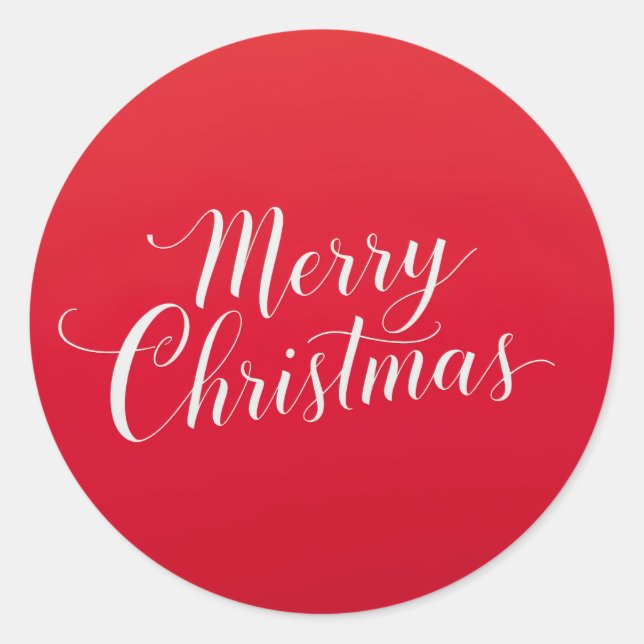 Sticker Rond Happy New Year Merry Christmas Holiday Season (Devant)