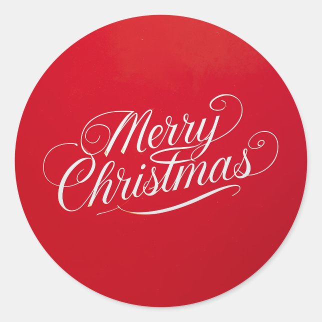 Sticker Rond Happy New Year Merry Christmas Holiday Season (Devant)