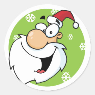 Sticker Rond Happy Santa Clause T-shirts et cadeaux