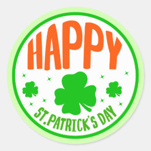 Sticker Rond Happy St. Patrick's Day Circle Design-63501