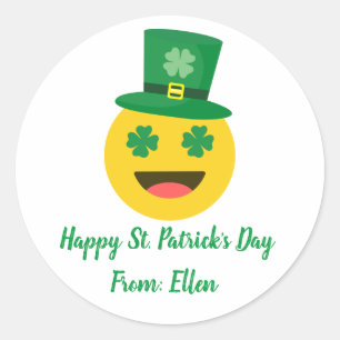 Sticker Rond Happy St. Patricks Day Sticker- EMOJI