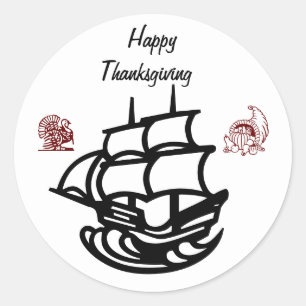 STICKER ROND HAPPY THANKSGIVING