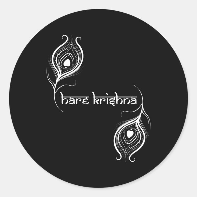 Sticker Rond Hare Krishna Krishna (Devant)