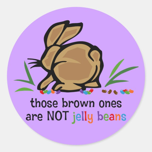 Sticker Rond Haricots Brown à la gelée (Devant)