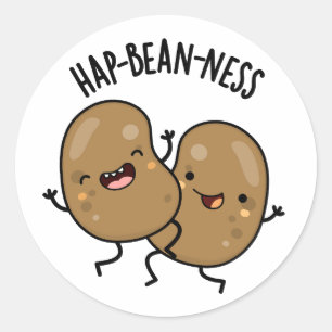 Sticker Rond Haricots de haricot amusant