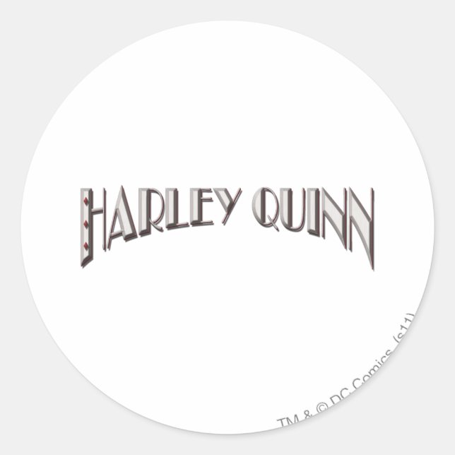 Sticker Rond Harley Quinn - Logo (Devant)
