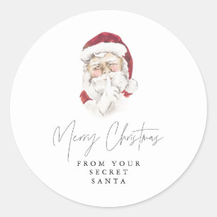 Sticker Rond HARLOW Moderne Secret Père Noël échange de cadeaux