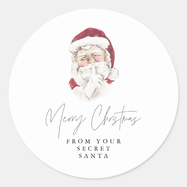 Sticker Rond HARLOW Moderne Secret Père Noël échange de cadeaux (Devant)