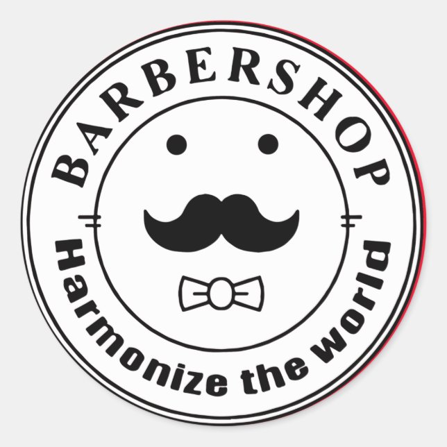 Sticker Rond Harmonisez le monde (Devant)