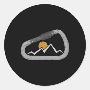 Sticker Rond Harnais Mousqueton Grimpe Montagne Rocheuse