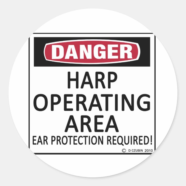 Sticker Rond Harpe de zone d'exploitation (Devant)