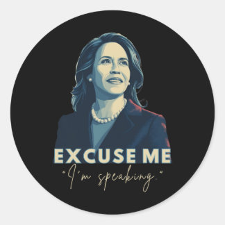 Sticker Rond Harris 2024 Kamala Harris pour le président