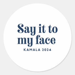 Sticker Rond Harris 2024 Kamala Harris pour l'élection présiden